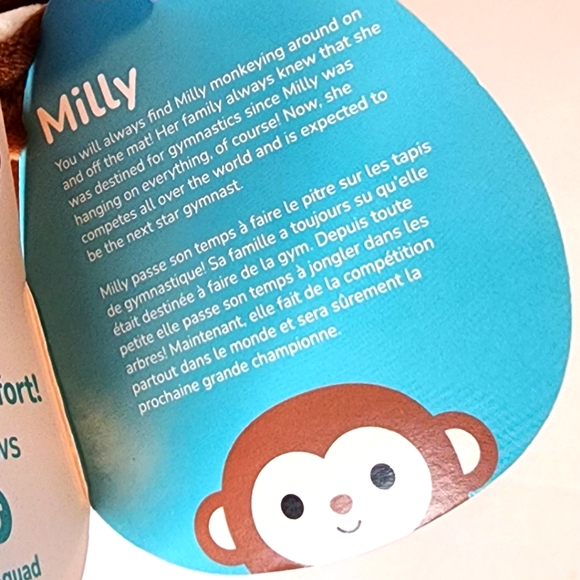 MILLY 🐵 Monkey Mini Stackable Original Squishmallow by Kelly Toy ☆》NWT《☆ - Picture 4 of 9